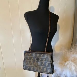 Authentic Fendi Clutch with chain
